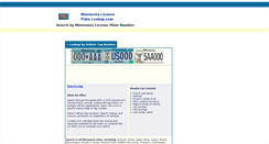 Desktop Screenshot of minnesotalicenseplatelookup.com