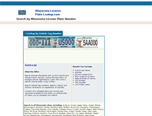 Tablet Screenshot of minnesotalicenseplatelookup.com